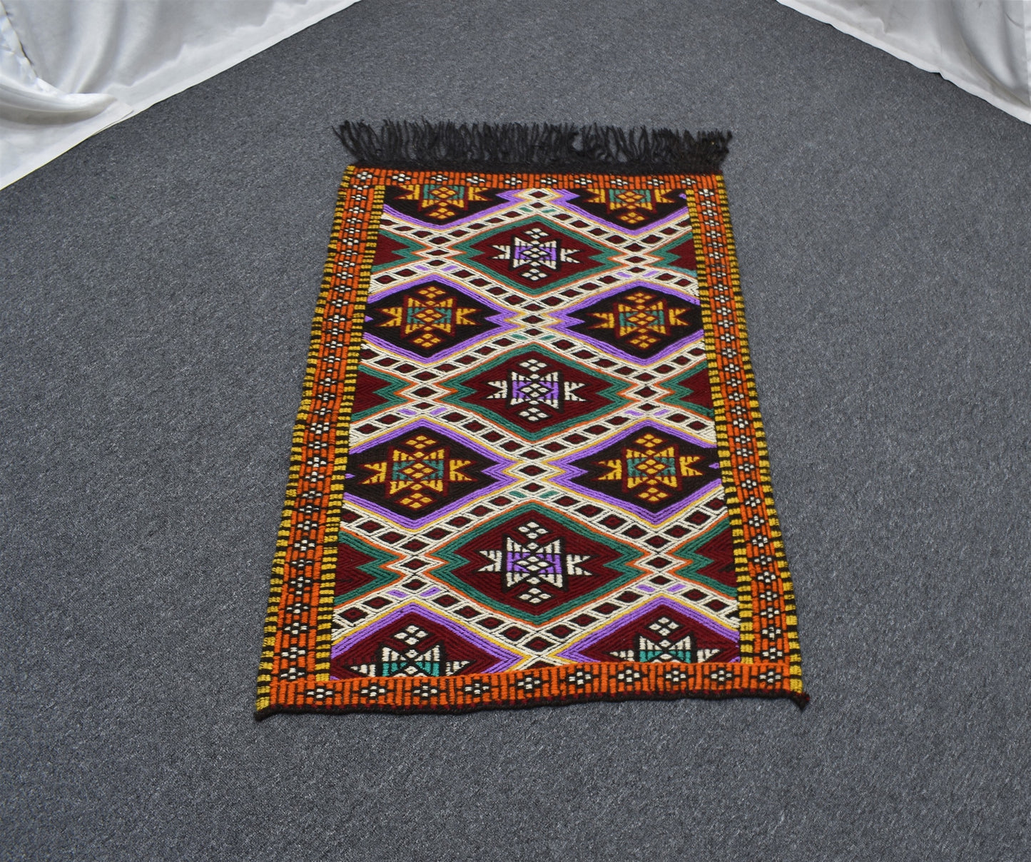 Yeni El Dokuma Nadir Çumra Yörük Yün Kilim 6300