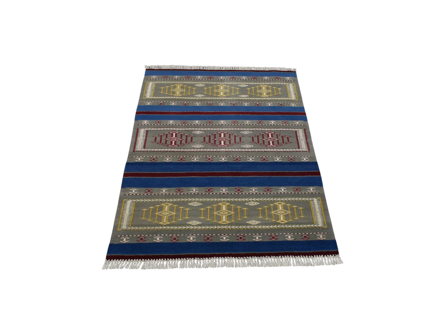 Yeni El Dokuma Otantik Batı Anadolu Balıkesir Yün Kilim 6301