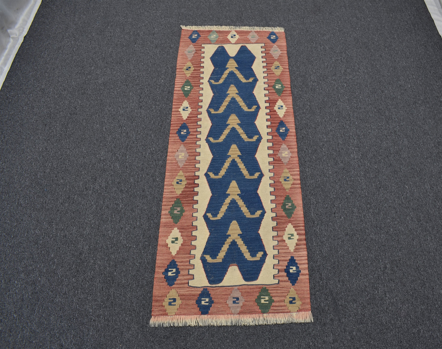 El Dokuma Enfes Batı Anadolu Mini Yolluk Yün Kilim 6309