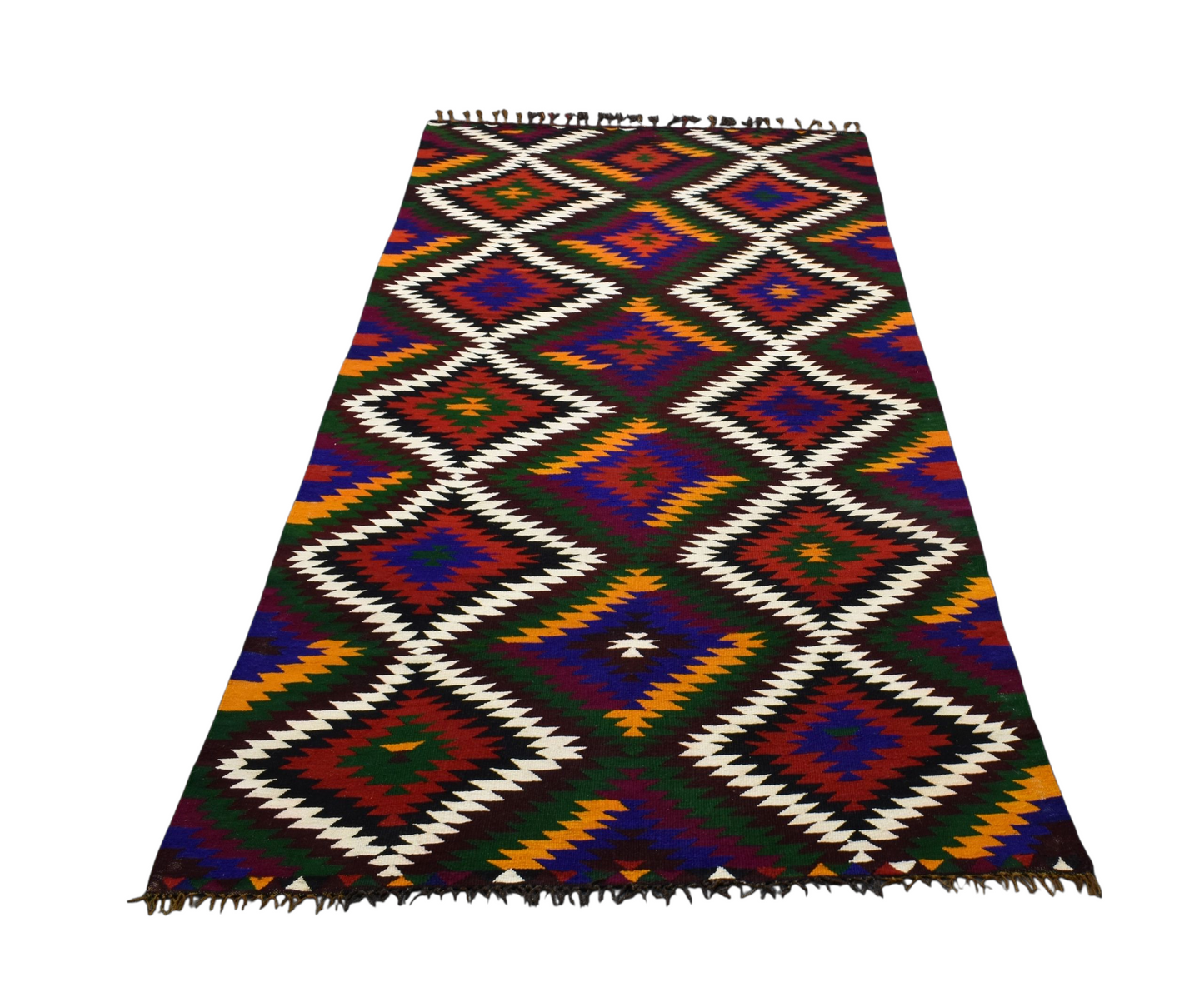Yeni El Dokuması Geometrik Antalya Barak Yörük Yün Kilim 6310