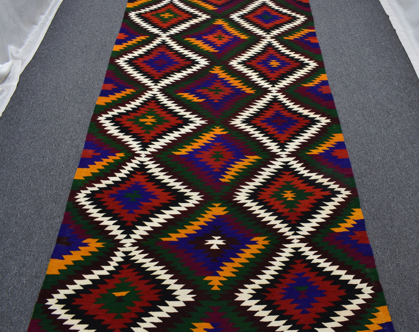 Yeni El Dokuması Geometrik Antalya Barak Yörük Yün Kilim 6310