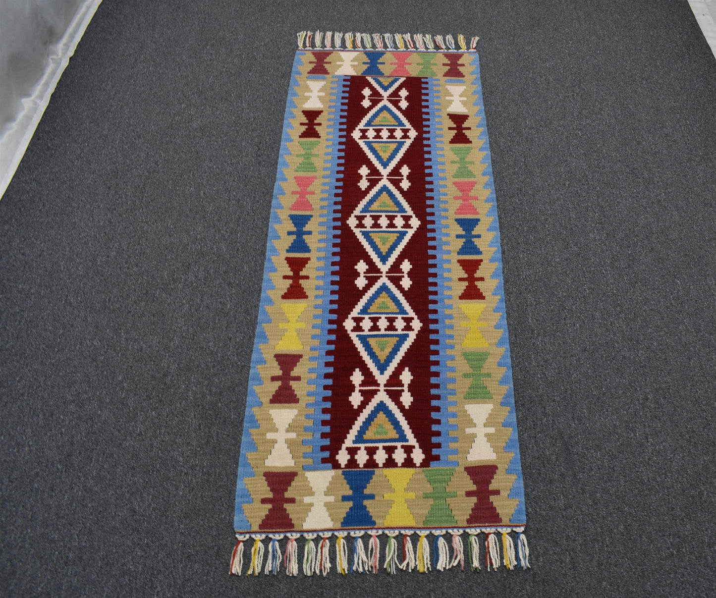 Yeni El Dokuma Pınarbaşı Kayseri Yün Mini Yolluk Kilim 6313