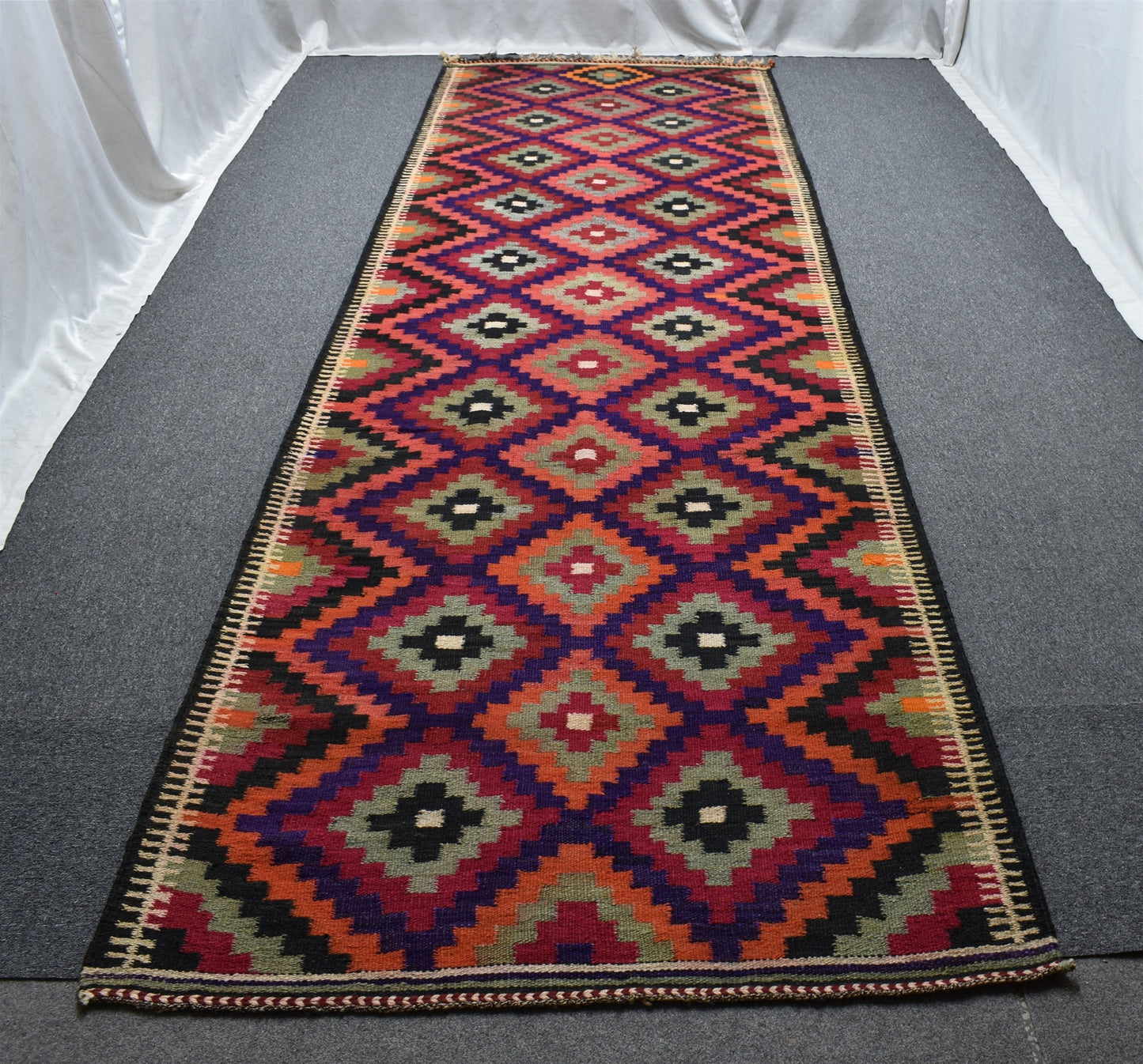 El Dokuma Enteresan Doğu Anadolu Herki Yolluk Yün Kilim 6314