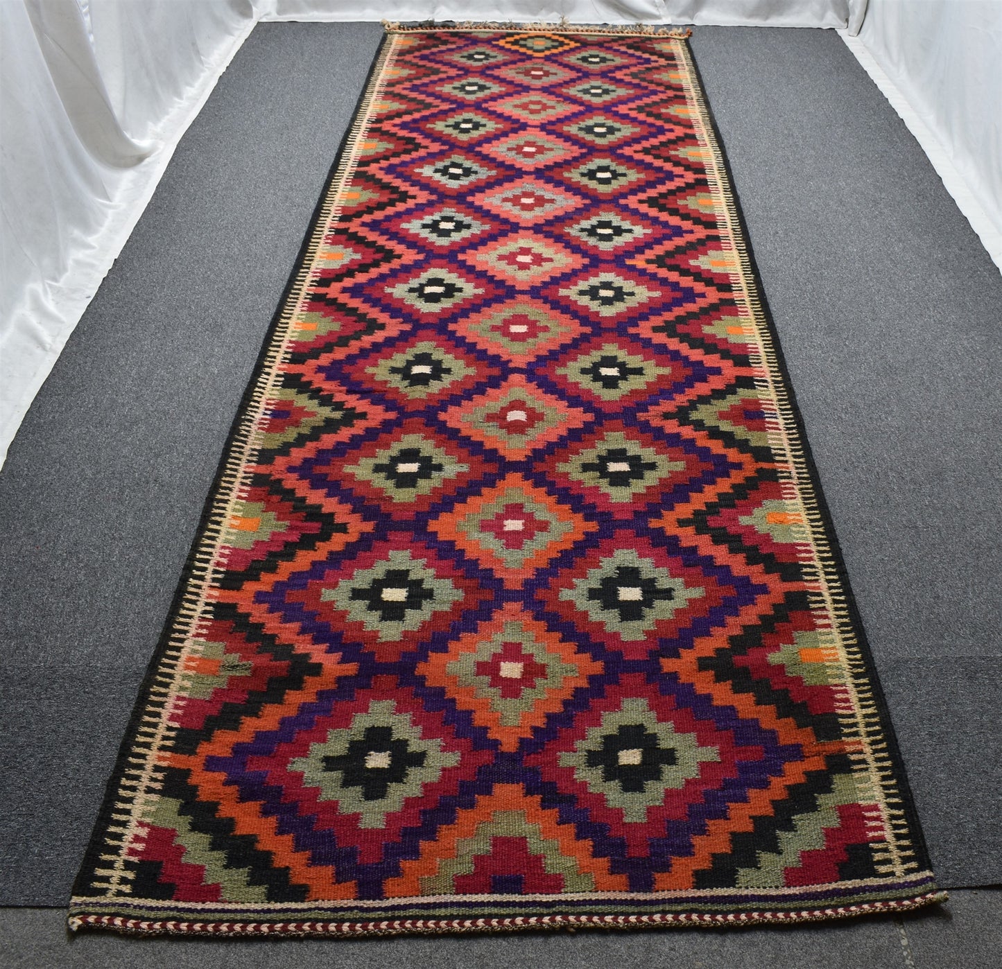 El Dokuma Enteresan Doğu Anadolu Herki Yolluk Yün Kilim 6314
