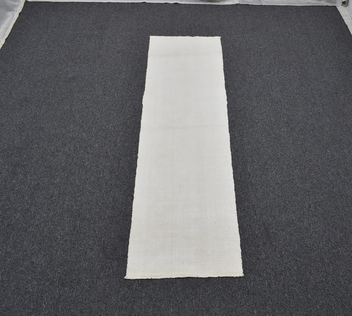Yeni El Dokuma Ender Ak Pamuklu Yörük Mini Yolluk Kilim 6316