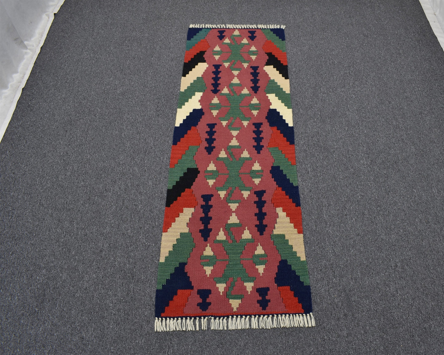 Yeni El Dokuma Seçkin Kayseri Yün Mini Yolluk Kilim 6318