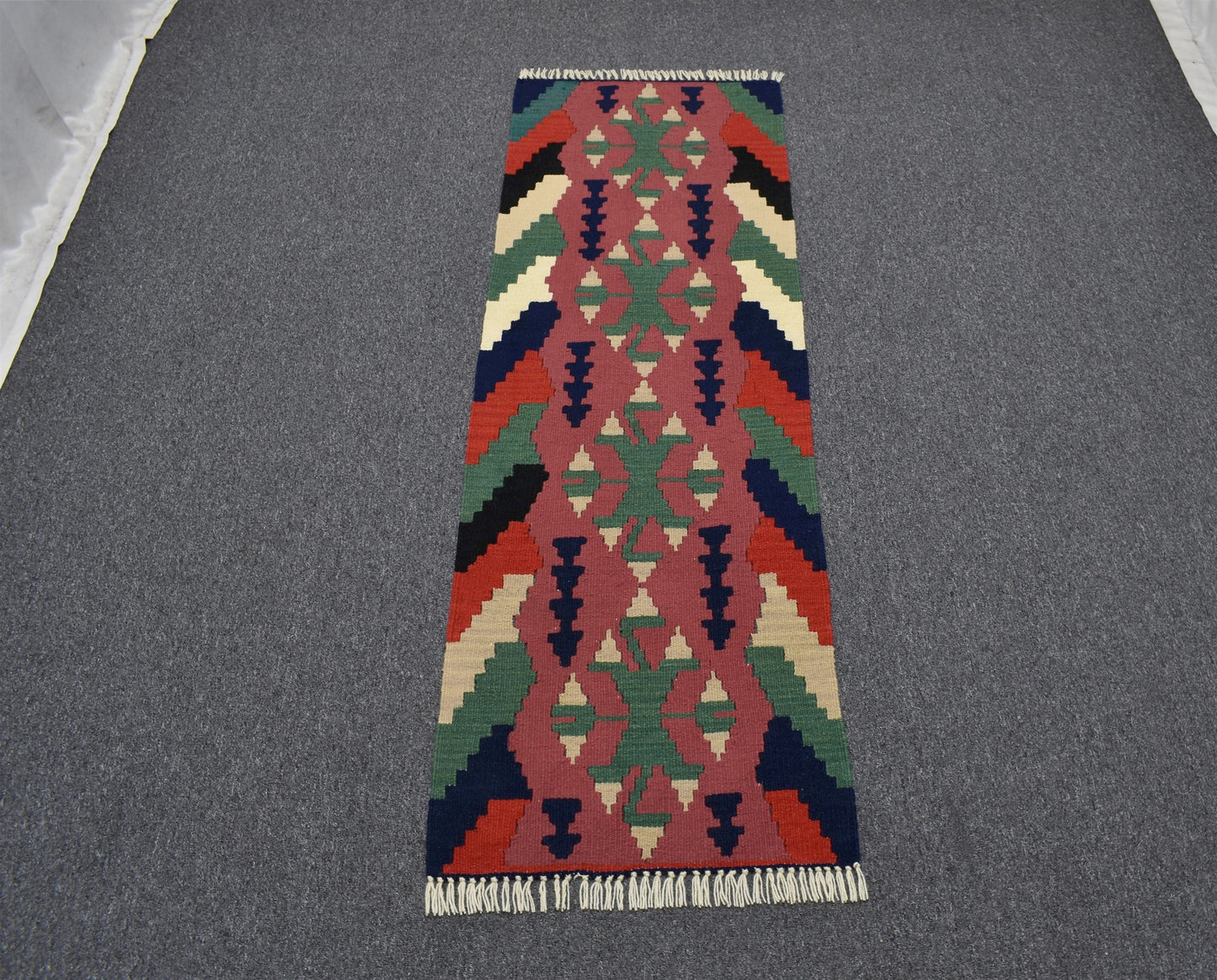 Yeni El Dokuma Seçkin Kayseri Yün Mini Yolluk Kilim 6318