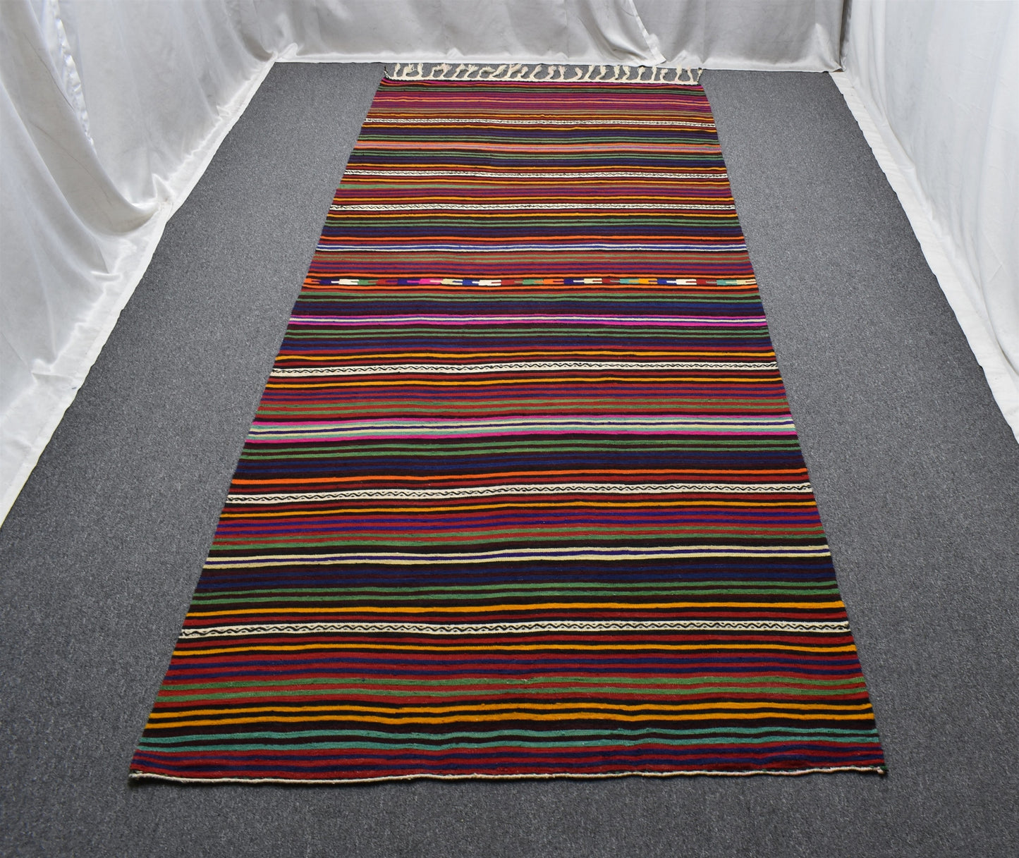 El Dokuma Bodrum Muğla Otantik Yörük Yün Kilim 6321