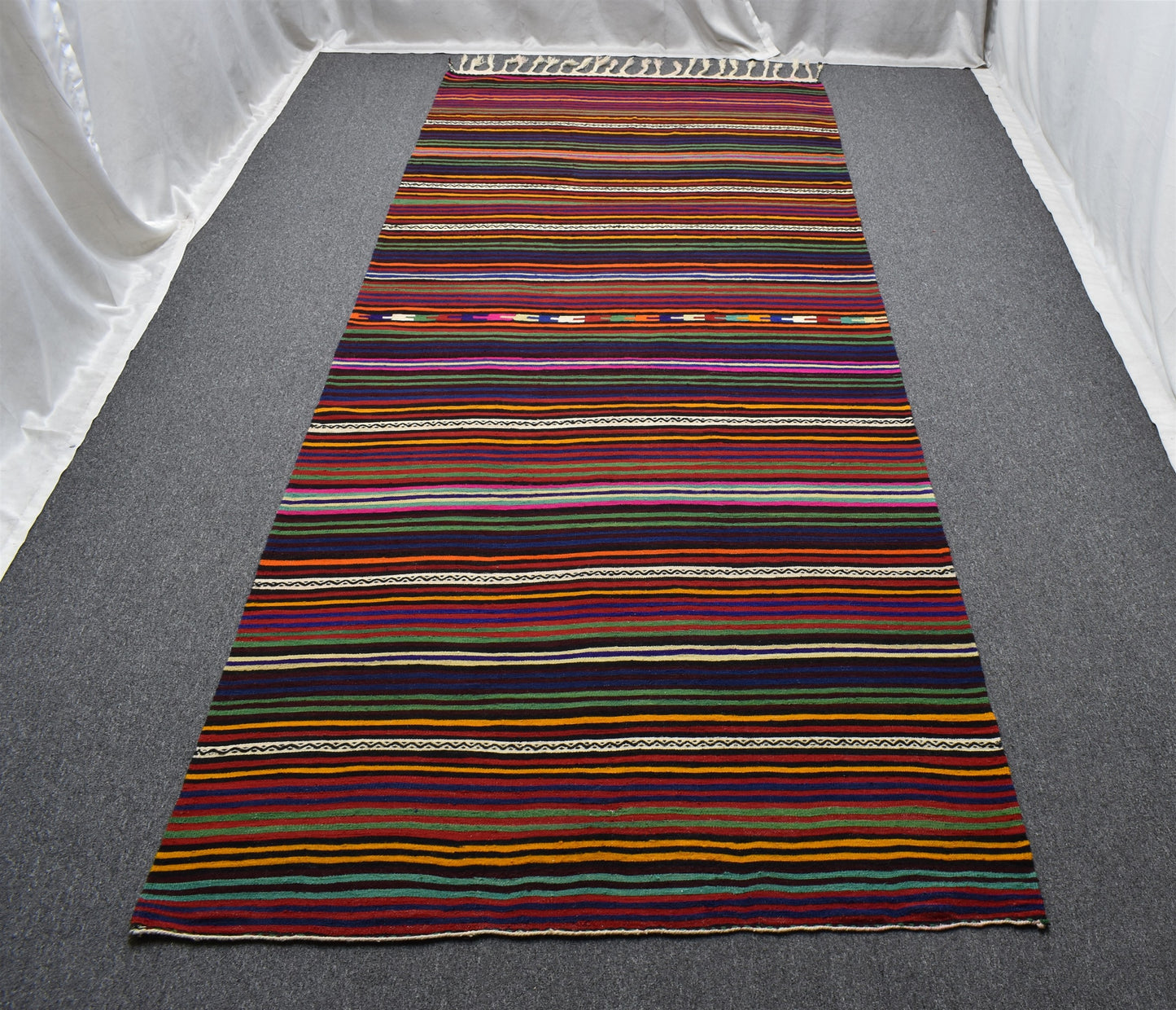 El Dokuma Bodrum Muğla Otantik Yörük Yün Kilim 6321