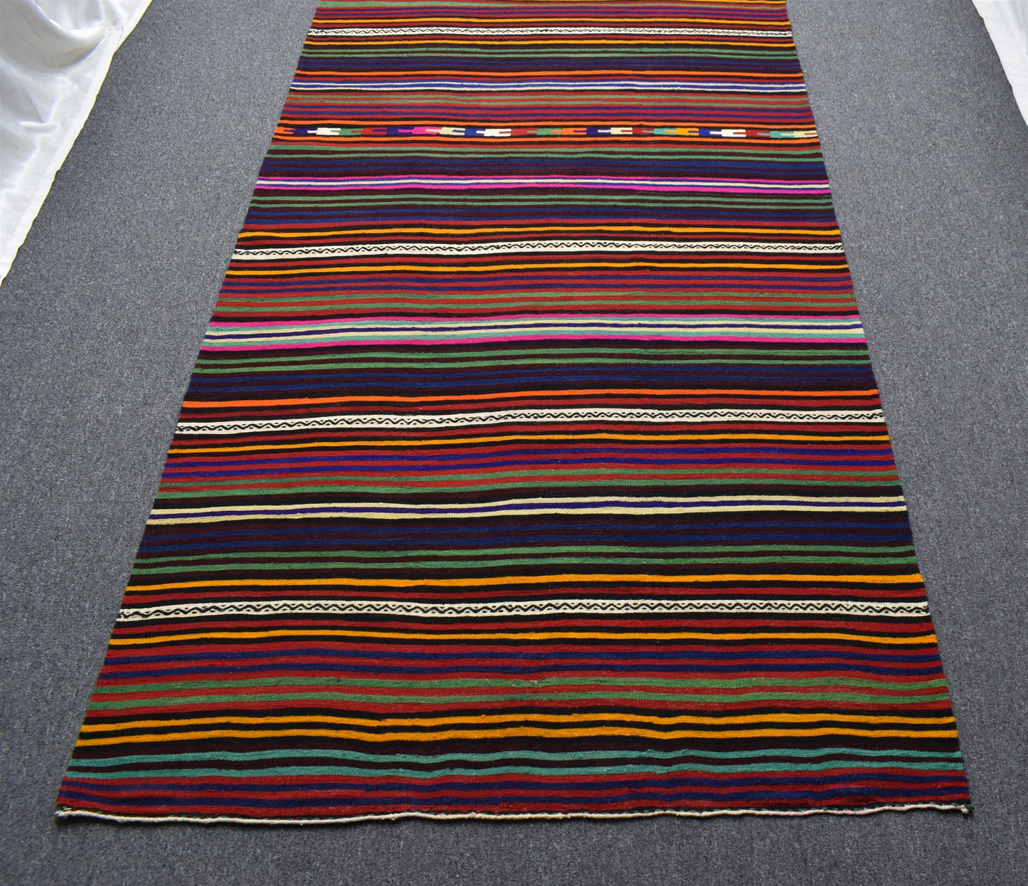 El Dokuma Bodrum Muğla Otantik Yörük Yün Kilim 6321