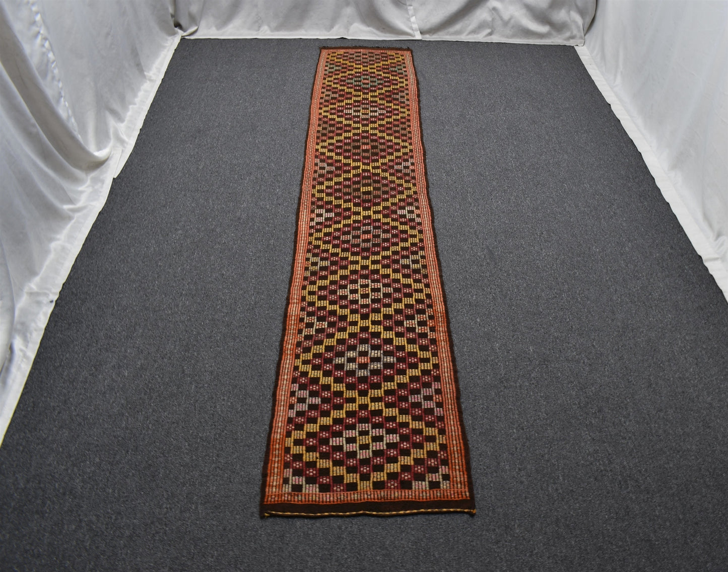 El Dokuma Ender Geometrik Yörük Cecim Yolluk Yün Kilim 6328