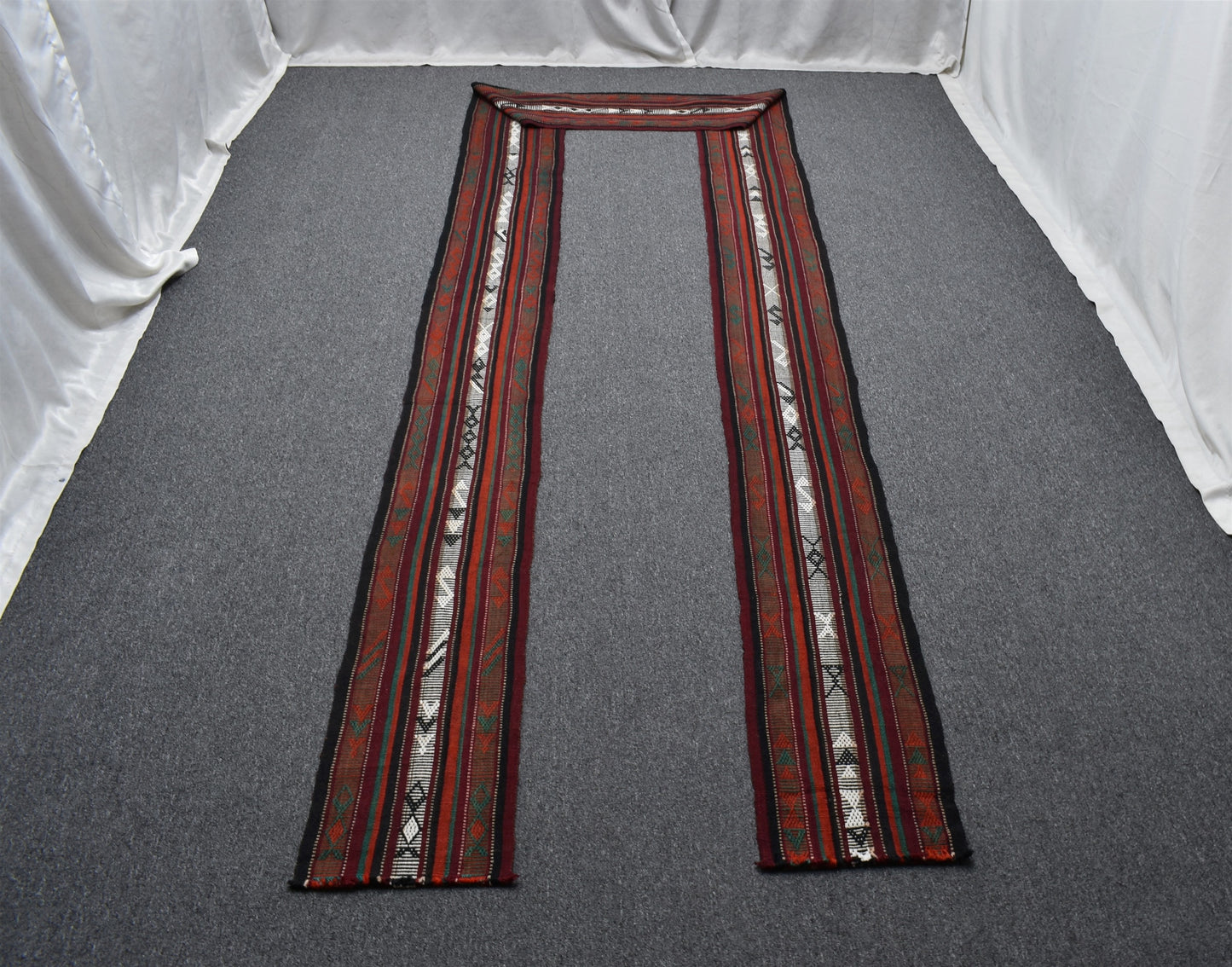 El Dokuması Dekorluk Kuşak Yörük Uzun Yolluk Yün Kilim 6329