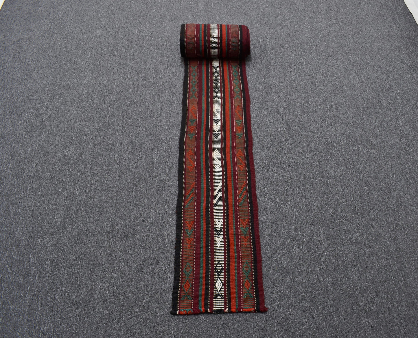 El Dokuması Dekorluk Kuşak Yörük Uzun Yolluk Yün Kilim 6329