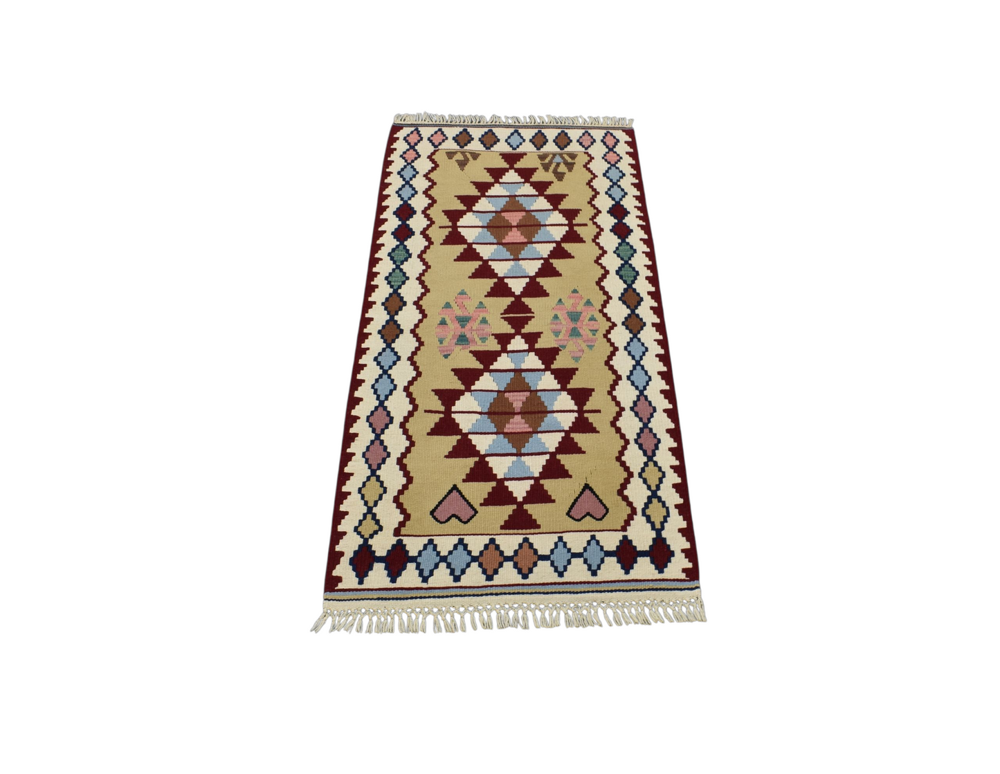 Yeni El Dokuma Otantik Yahyalı Yün Kilim 6341