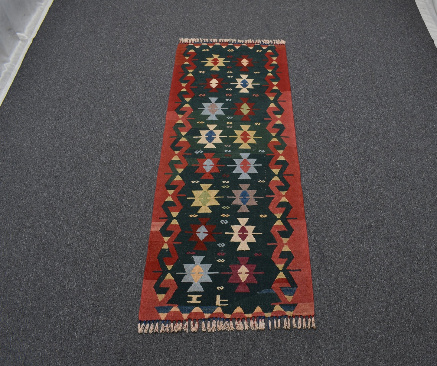 El Dokuma Otantik Mini Yolluk Yün Kilim 6348
