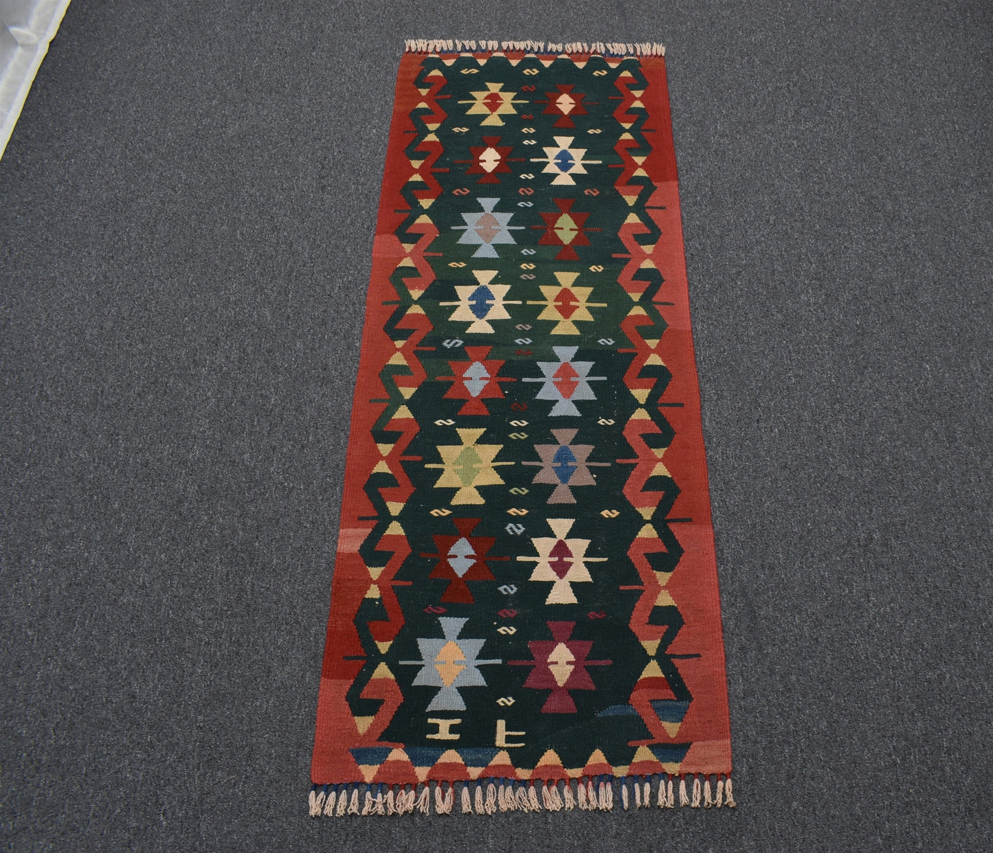 El Dokuma Otantik Mini Yolluk Yün Kilim 6348