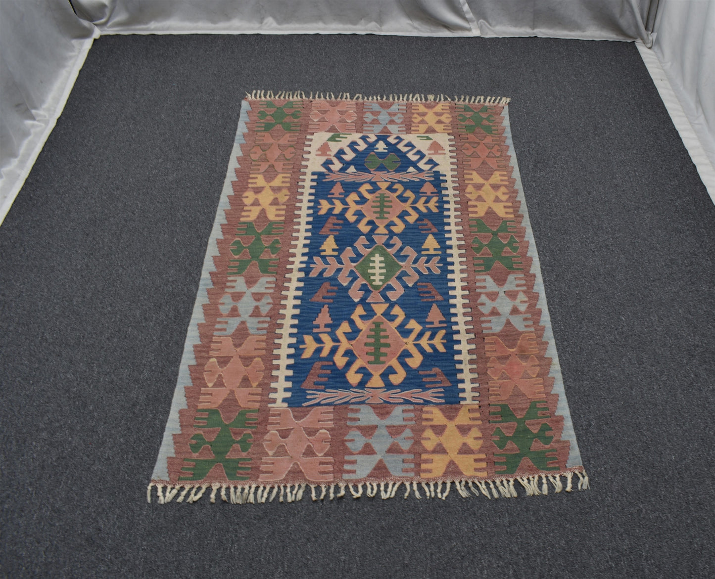 El Dokuma Farklı Otantik Balıkesir Yün Kilim 6352