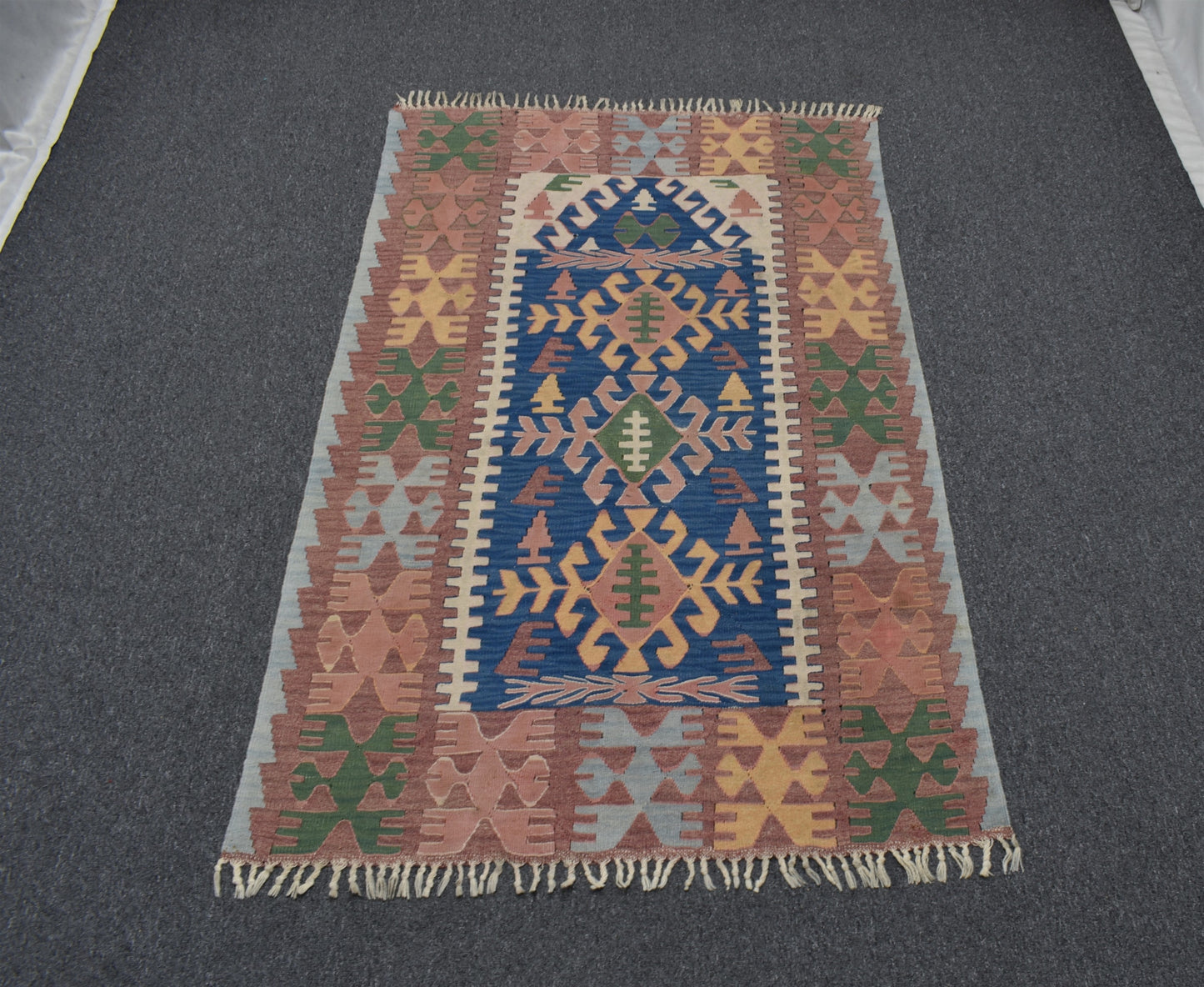 El Dokuma Farklı Otantik Balıkesir Yün Kilim 6352