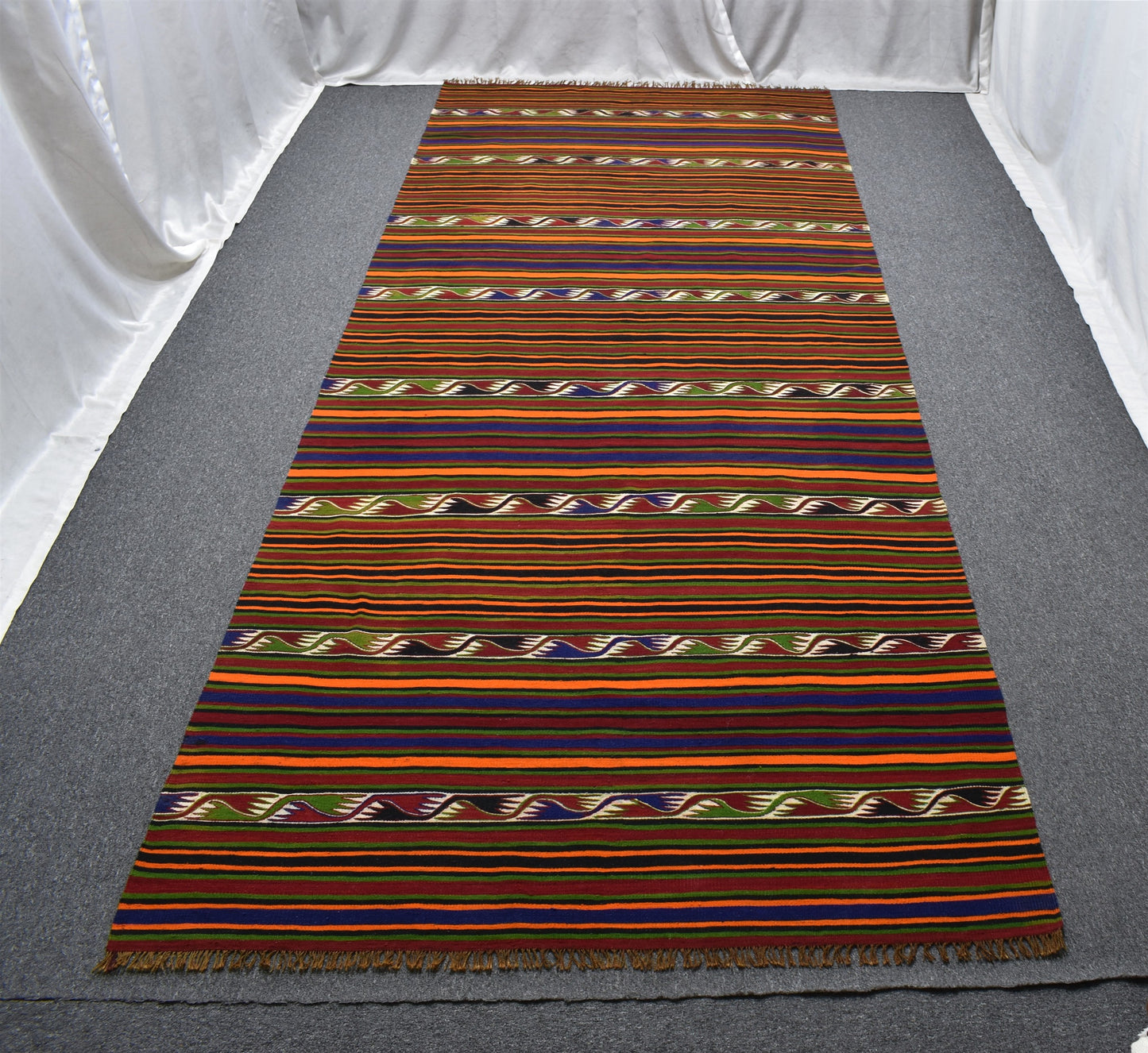 Yeni El Dokuma Şaheser Yekpare Tek Parça Yörük Yün Kilim 6360