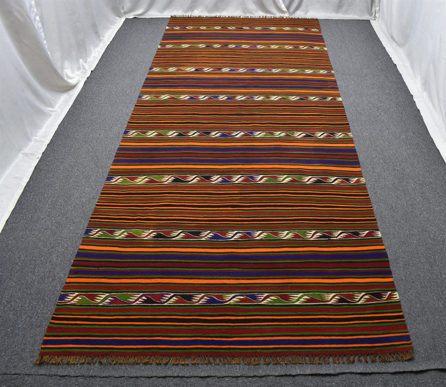 Yeni El Dokuma Şaheser Yekpare Tek Parça Yörük Yün Kilim 6360