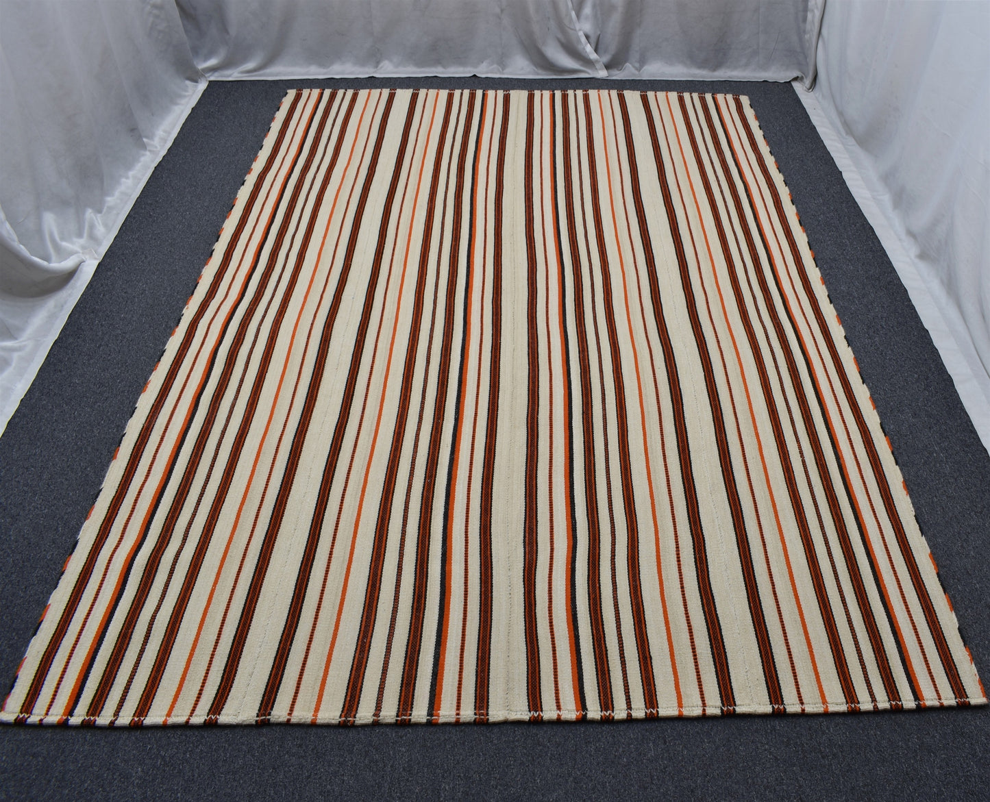 Yeni El Dokuma Otantik Sade 6m2 Kağızman Yörük Yün Kilim 6386