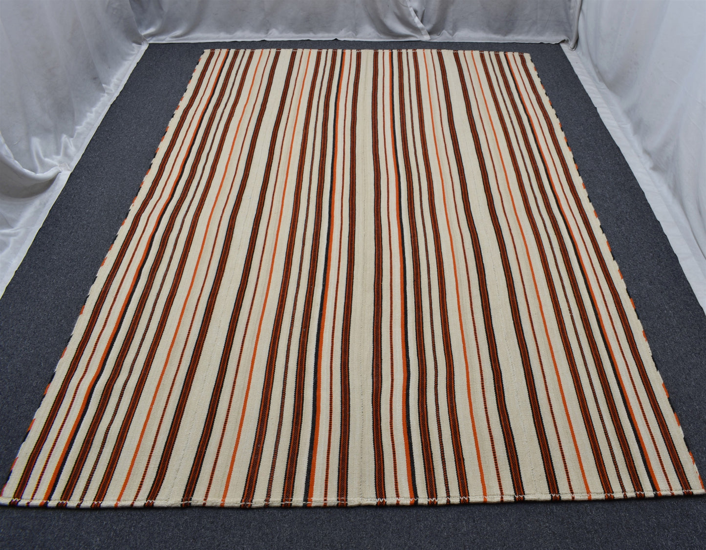 Yeni El Dokuma Otantik Sade 6m2 Kağızman Yörük Yün Kilim 6386