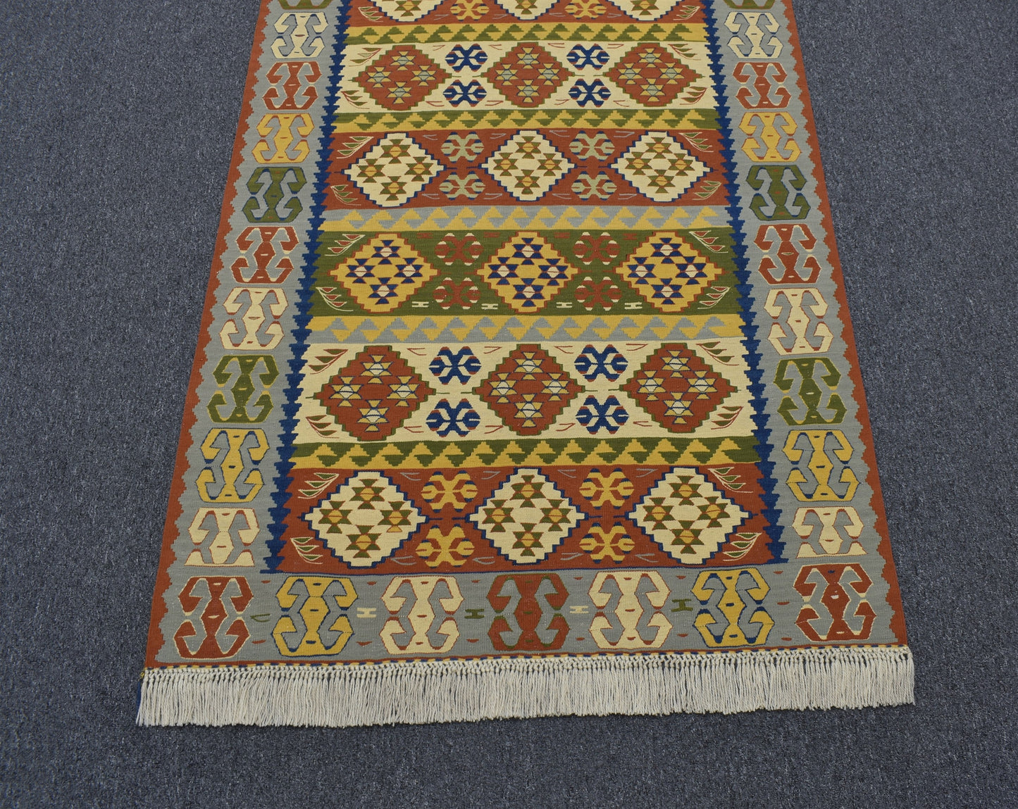 Yeni El Dokuma Otantik Ender Balıkesir Yörük Yün Kilim 6404