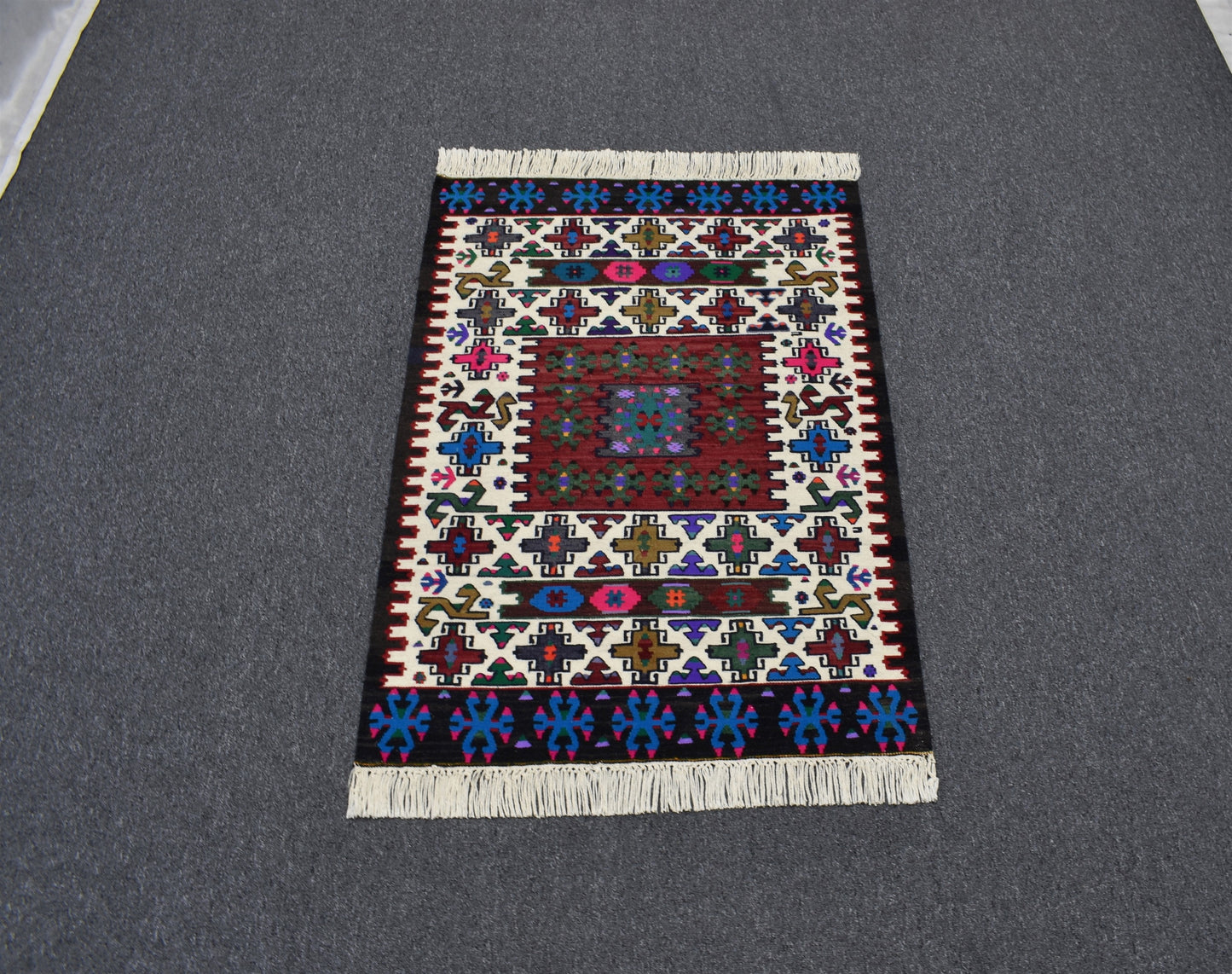 Yeni El Dokuma Nadide Cerit Yörükleri Meşhed İran Yün Kilim 6407