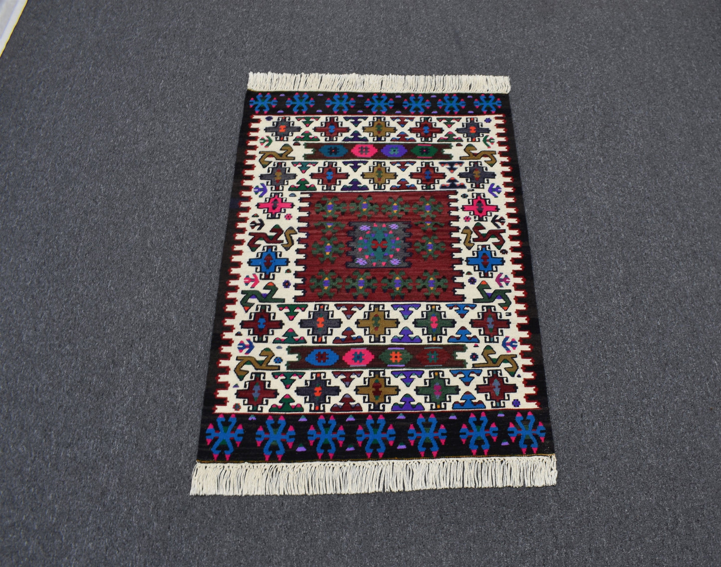 Yeni El Dokuma Nadide Cerit Yörükleri Meşhed İran Yün Kilim 6407