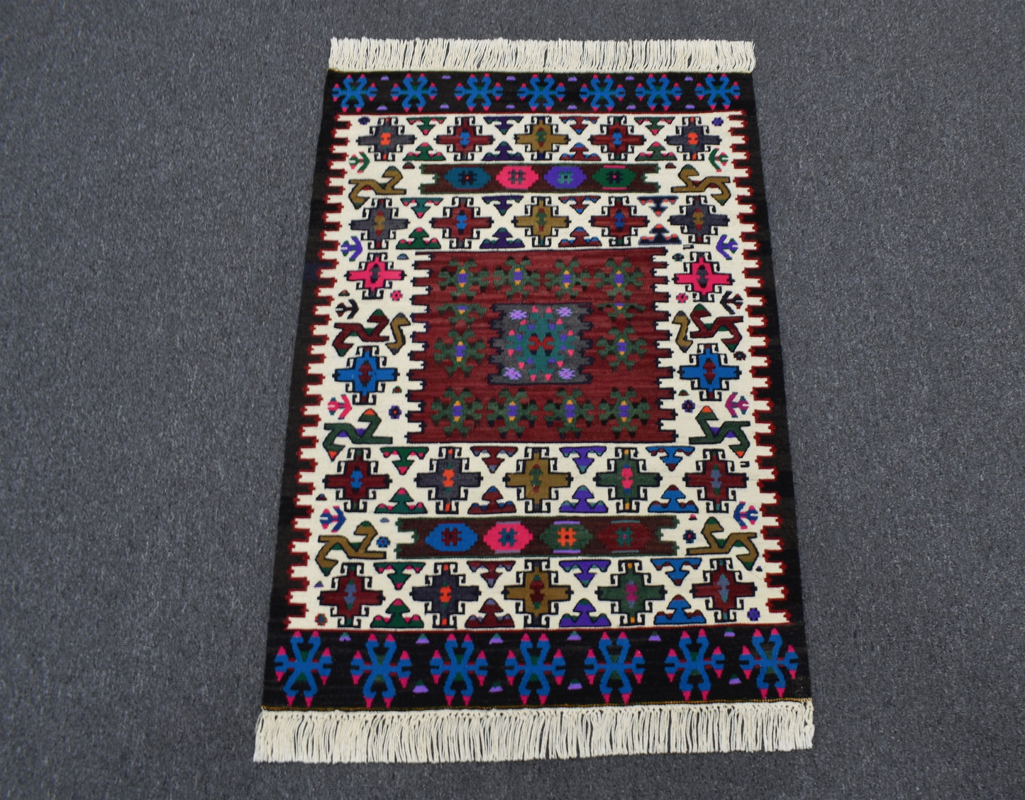 Yeni El Dokuma Nadide Cerit Yörükleri Meşhed İran Yün Kilim 6407