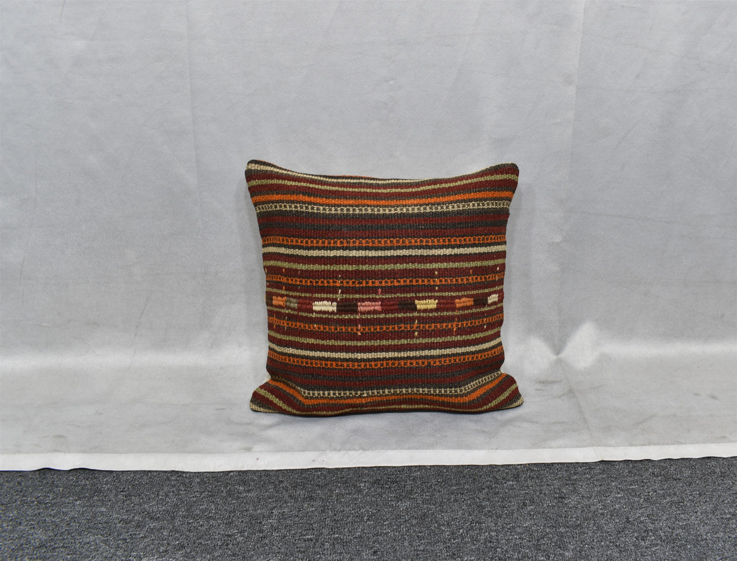 Yeni El Dokuma Dekoratif Kilim Kırlent Yastık Kılıfı 6416