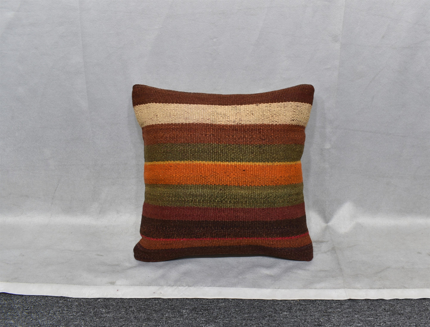 Yeni El Dokuma Dekoratif Kilim Kırlent Yastık Kılıfı 6418