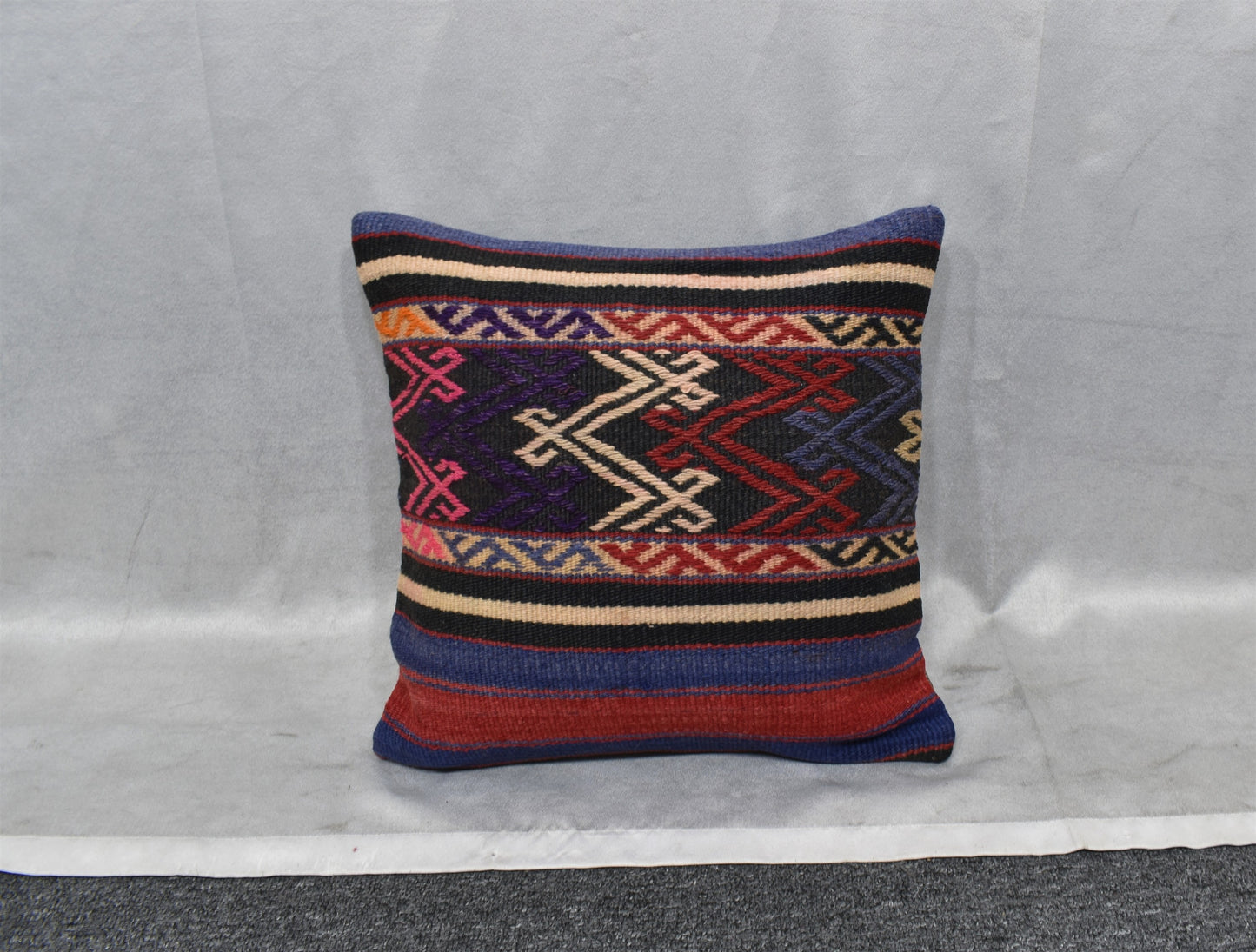 Yeni El Dokuma Dekoratif Kilim Kırlent Yastık Kılıfı 6438
