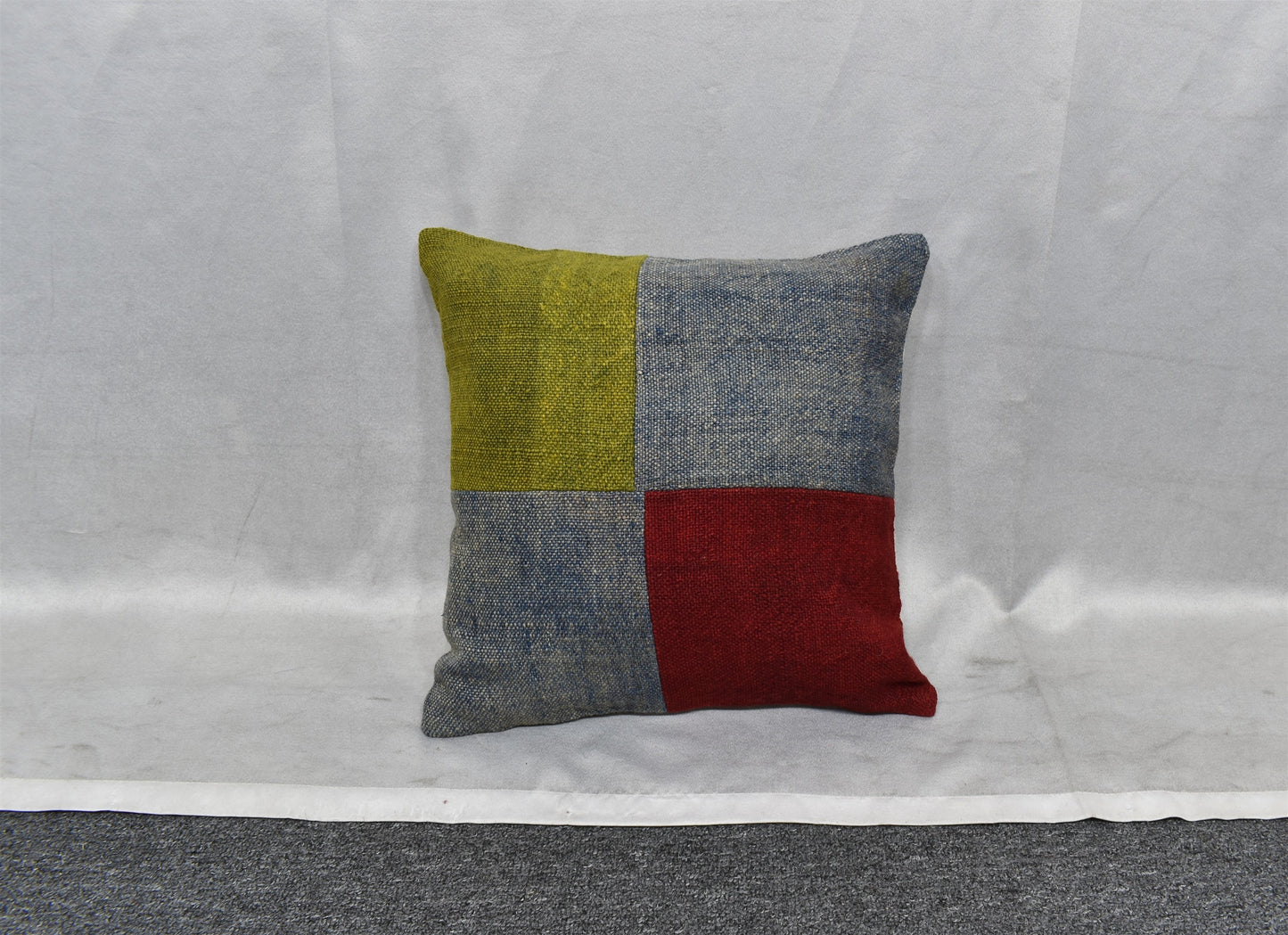 Yeni El Dokuma Patchwork Kırkyama Dekoratif Kilim Kırlent Yastık Kılıfı 6442