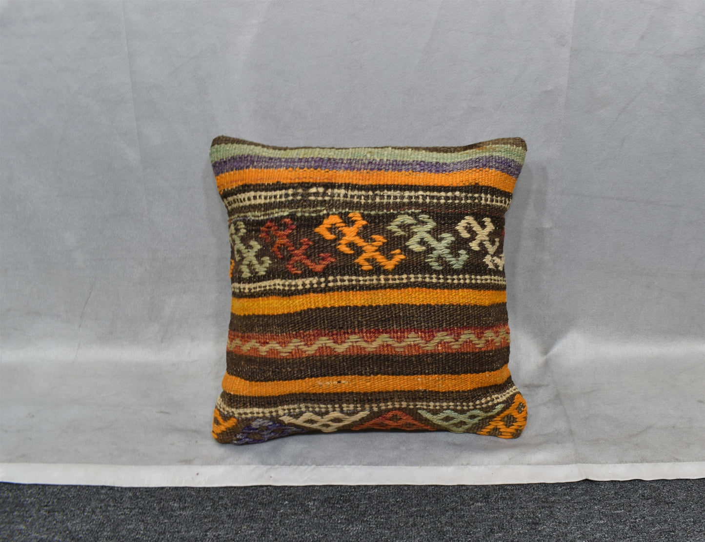 Yeni El Dokuma Dekoratif Kilim Kırlent Yastık Kılıfı 6465