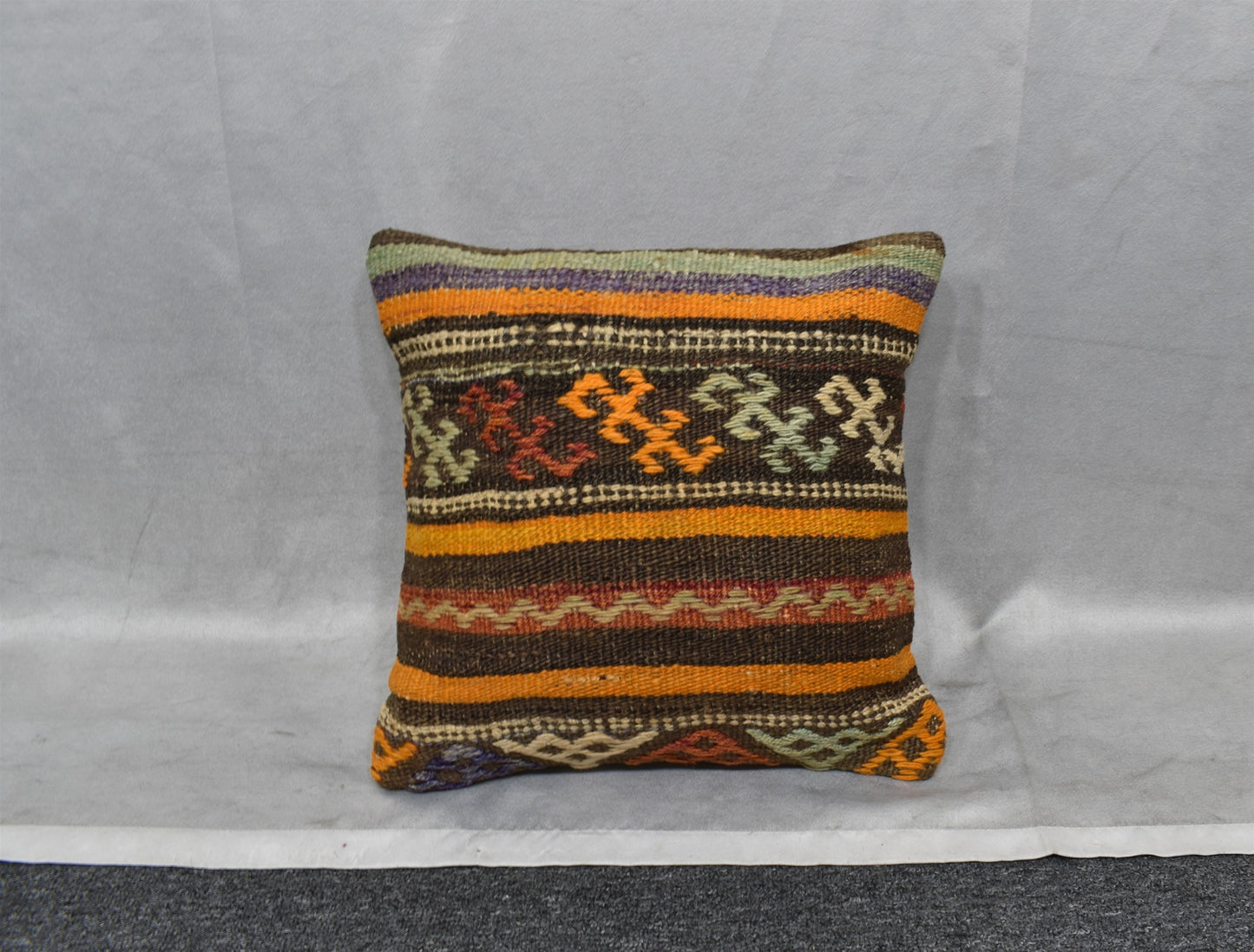 Yeni El Dokuma Dekoratif Kilim Kırlent Yastık Kılıfı 6465