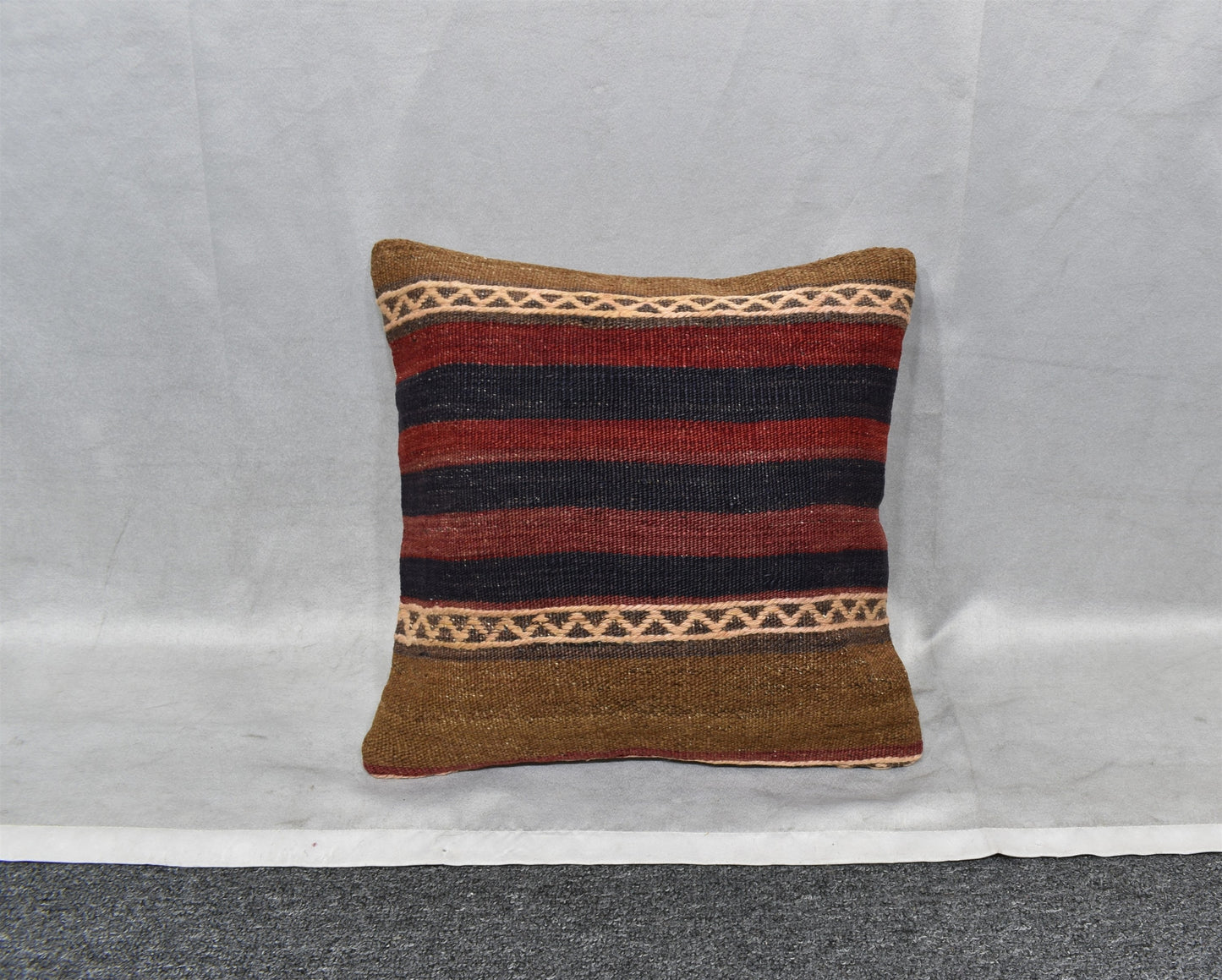 Yeni El Dokuma Dekoratif Kilim Kırlent Yastık Kılıfı 6469