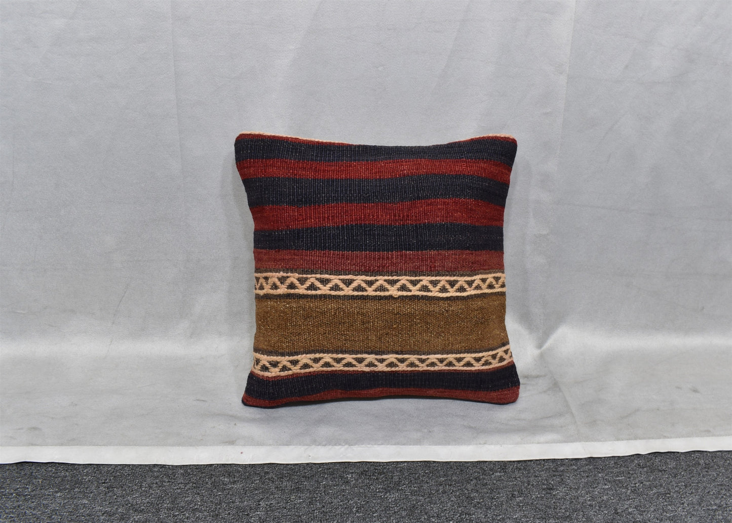 Yeni El Dokuma Dekoratif Kilim Kırlent Yastık Kılıfı 6491