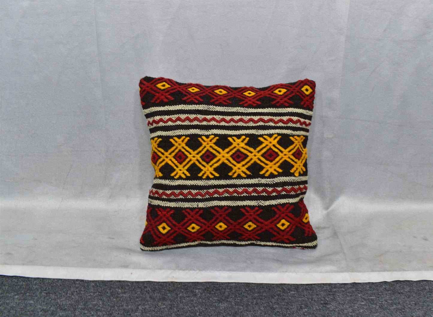 Yeni El Dokuma Dekoratif Kilim Kırlent Yastık Kılıfı 6492