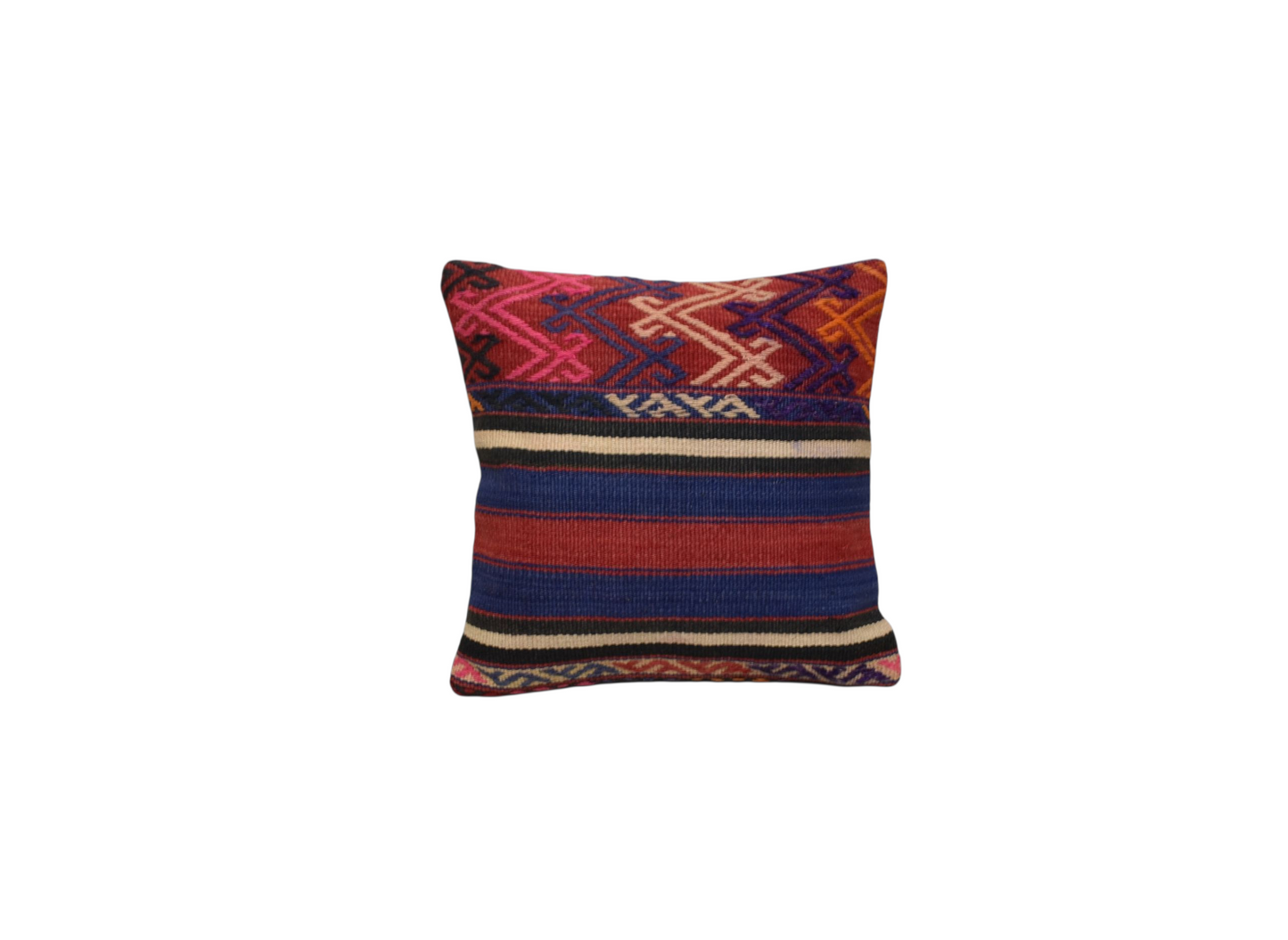 Yeni El Dokuma Dekoratif Kilim Kırlent Yastık Kılıfı 6526