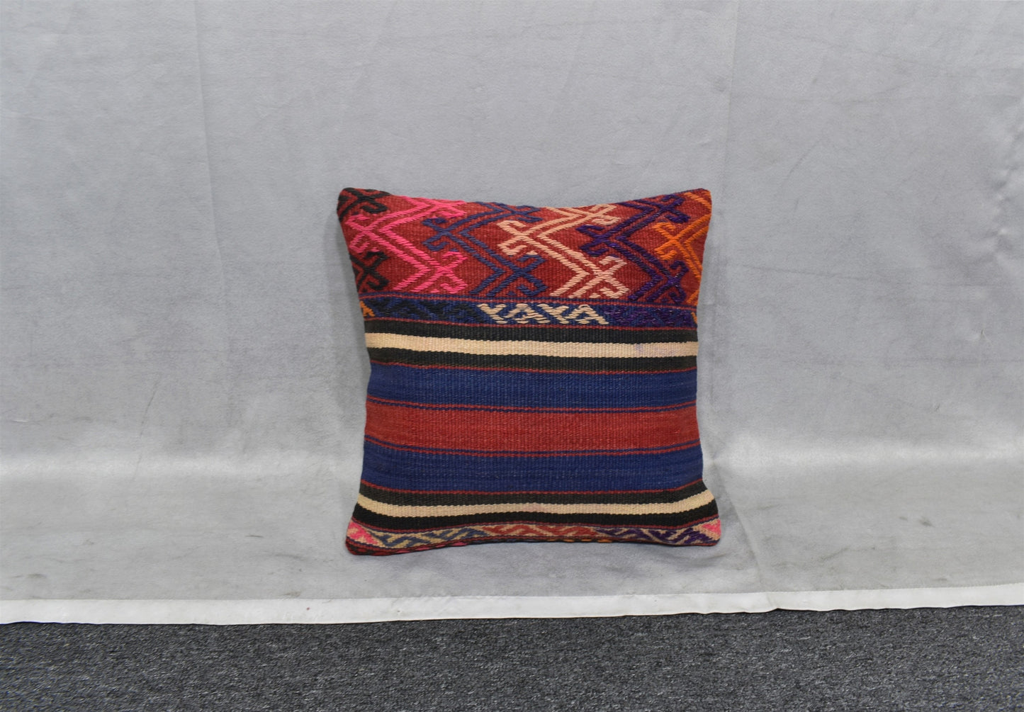 Yeni El Dokuma Dekoratif Kilim Kırlent Yastık Kılıfı 6526