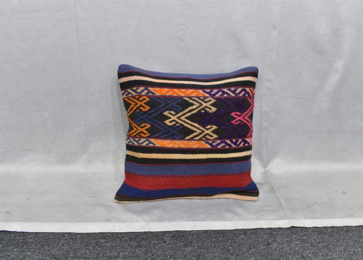 Yeni El Dokuma Dekoratif Kilim Kırlent Yastık Kılıfı 6537