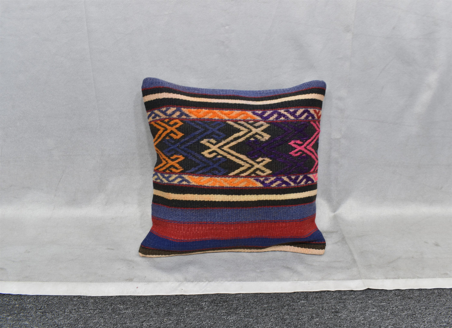 Yeni El Dokuma Dekoratif Kilim Kırlent Yastık Kılıfı 6537
