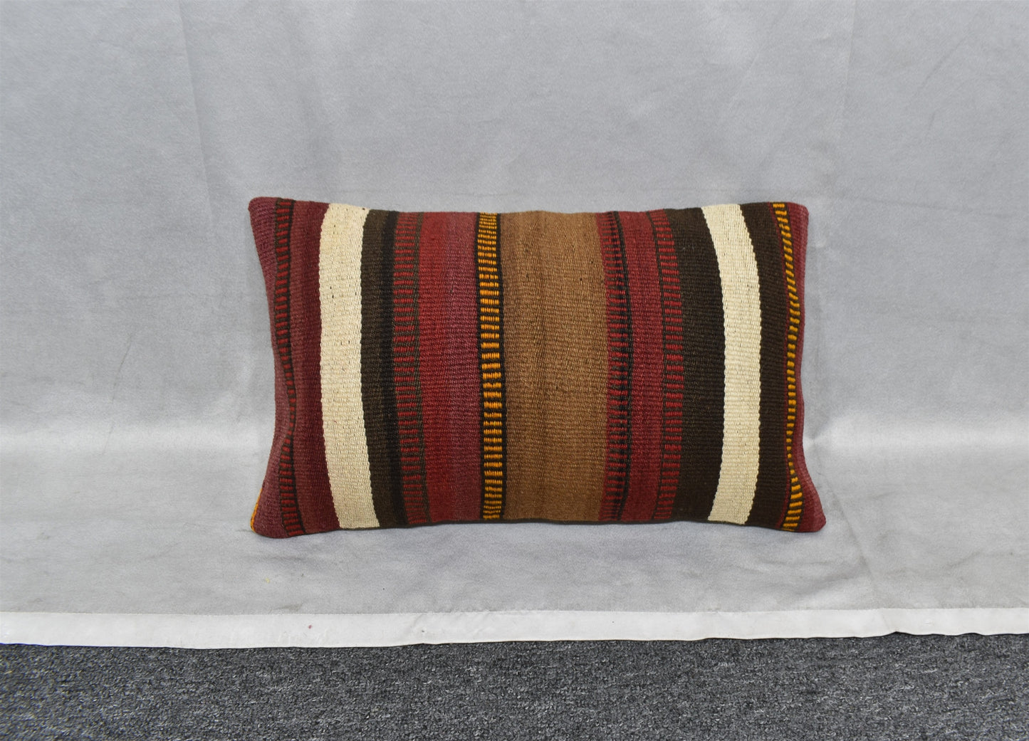 Yeni El Dokuma Dekoratif Lumbar Kilim Kırlent Yastık Kılıfı 6566