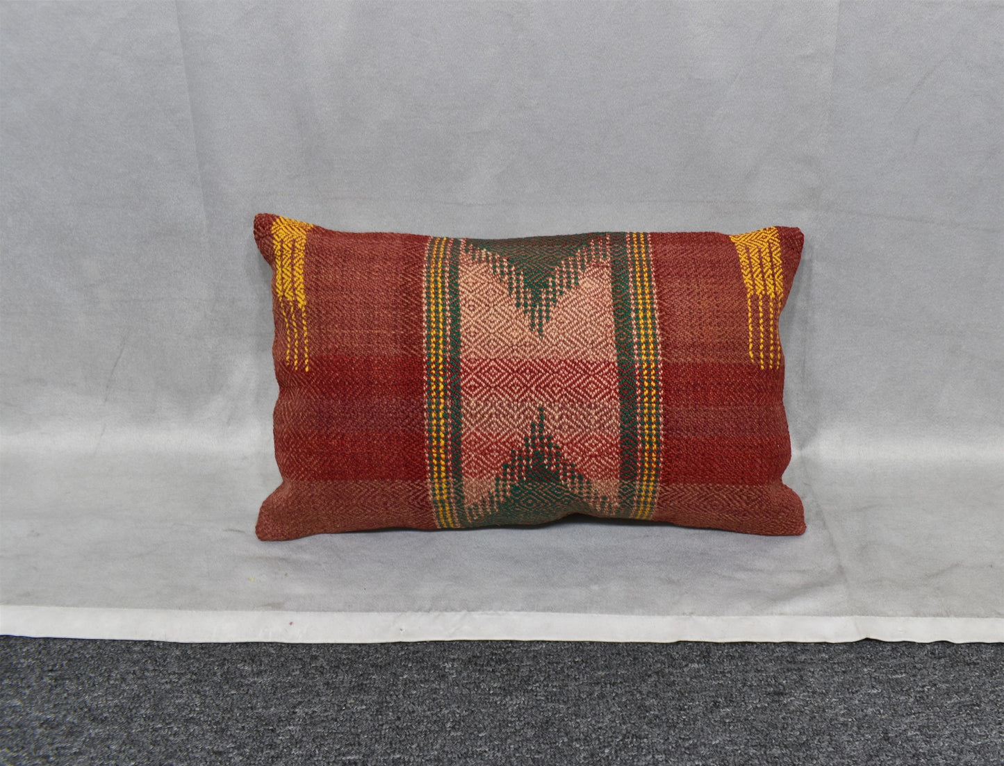 Yeni El Dokuma Dekoratif Lumbar Kilim Kırlent Yastık Kılıfı 6569