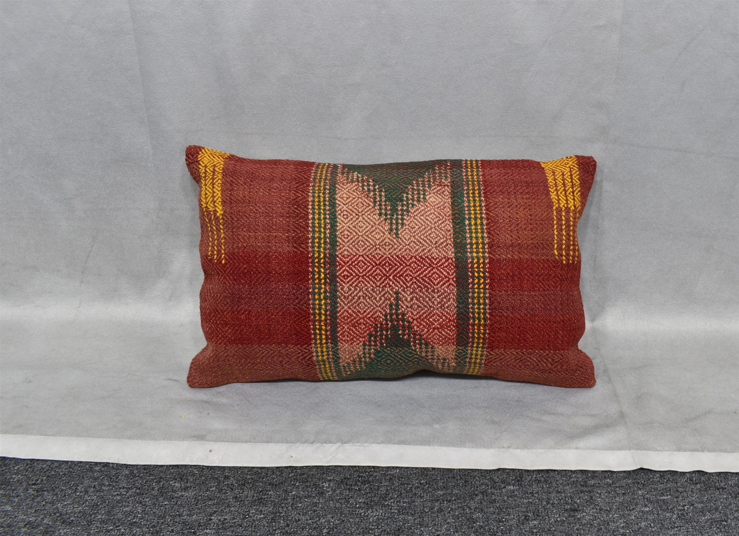 Yeni El Dokuma Dekoratif Lumbar Kilim Kırlent Yastık Kılıfı 6569