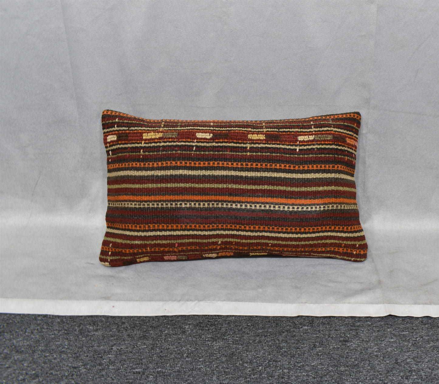 Yeni El Dokuma Dekoratif Lumbar Kilim Kırlent Yastık Kılıfı 6570