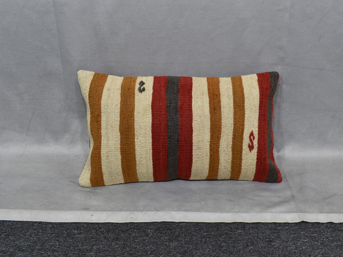 Yeni El Dokuma Dekoratif Lumbar Kilim Kırlent Yastık Kılıfı 6575