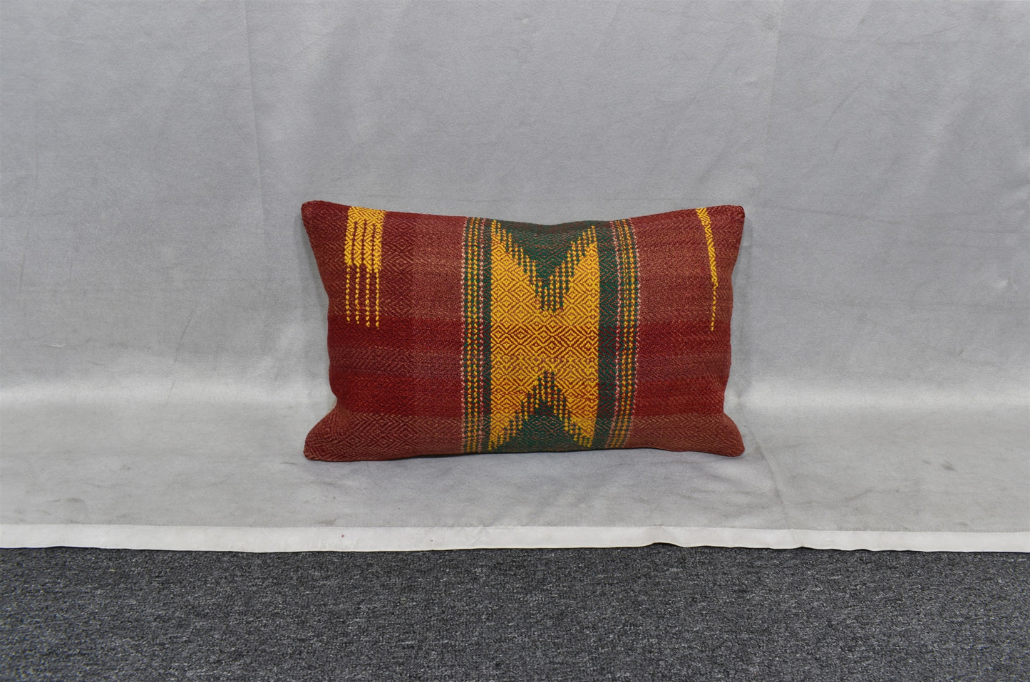 Yeni El Dokuma Dekoratif Lumbar Kilim Kırlent Yastık Kılıfı 6577