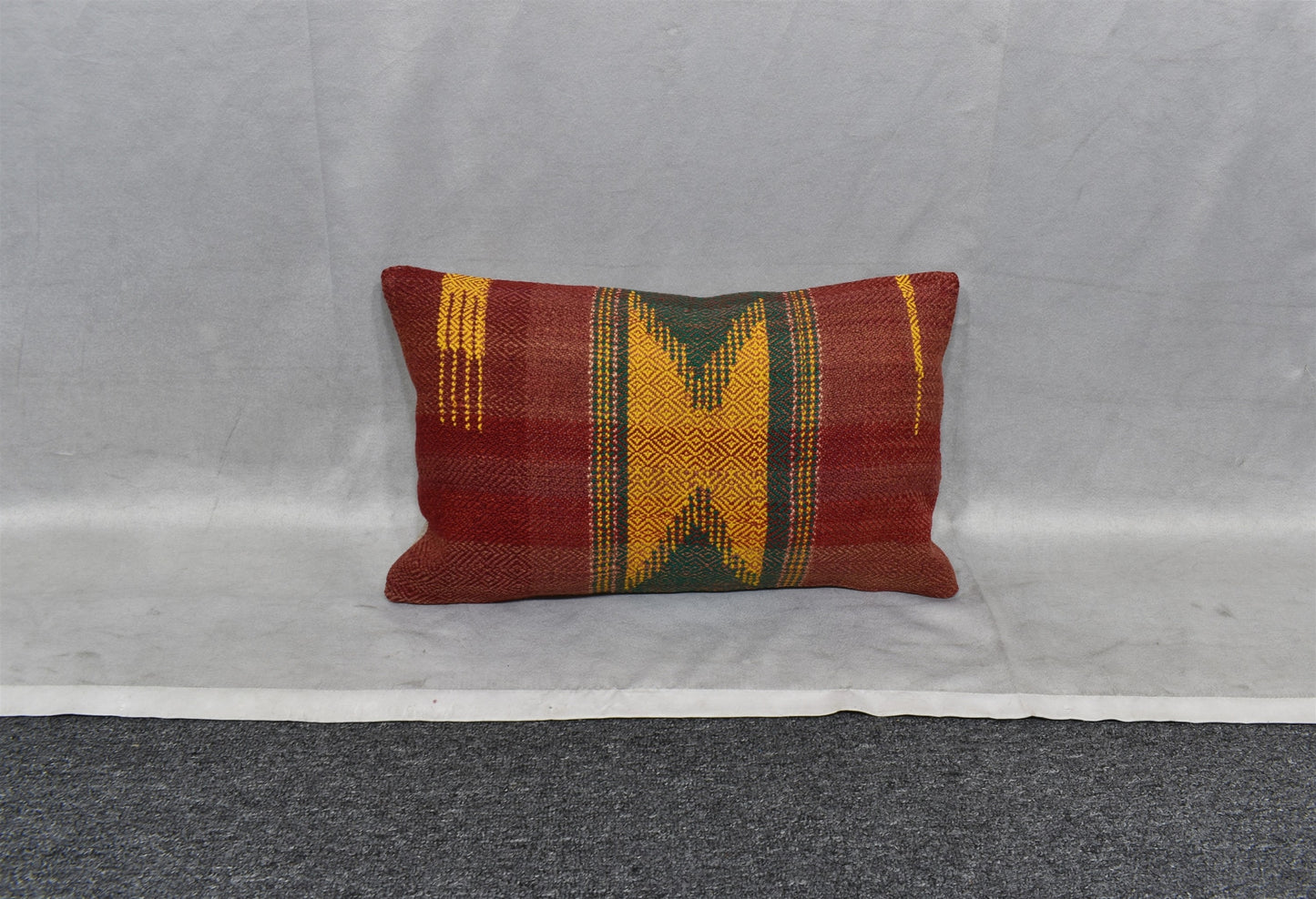 Yeni El Dokuma Dekoratif Lumbar Kilim Kırlent Yastık Kılıfı 6577